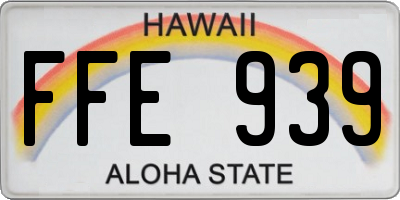 HI license plate FFE939