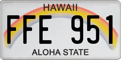 HI license plate FFE951