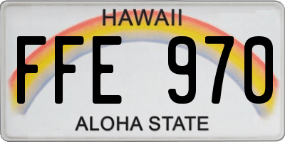 HI license plate FFE970