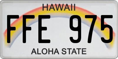 HI license plate FFE975