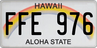 HI license plate FFE976
