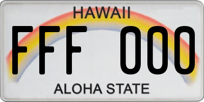 HI license plate FFF000