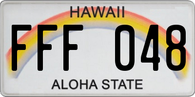 HI license plate FFF048