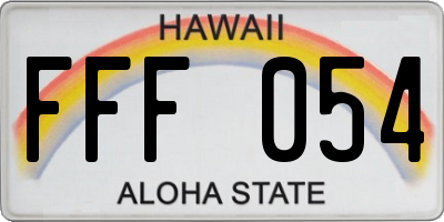 HI license plate FFF054