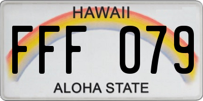 HI license plate FFF079