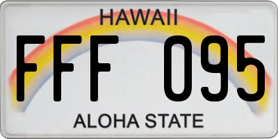HI license plate FFF095
