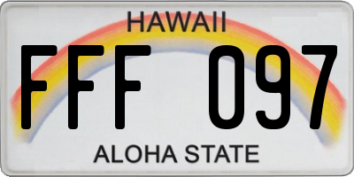 HI license plate FFF097