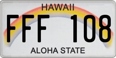 HI license plate FFF108