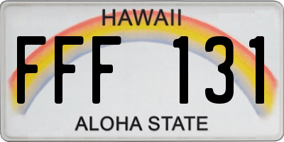 HI license plate FFF131