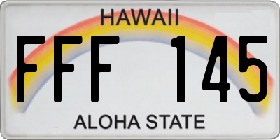 HI license plate FFF145