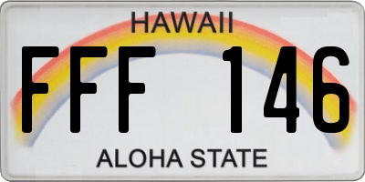 HI license plate FFF146