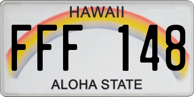 HI license plate FFF148