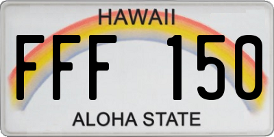 HI license plate FFF150