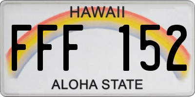 HI license plate FFF152