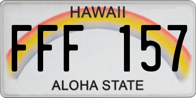 HI license plate FFF157