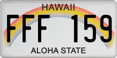HI license plate FFF159