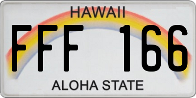 HI license plate FFF166