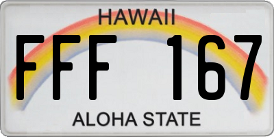 HI license plate FFF167