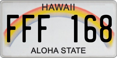 HI license plate FFF168
