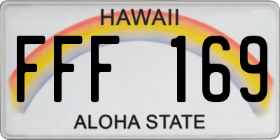 HI license plate FFF169