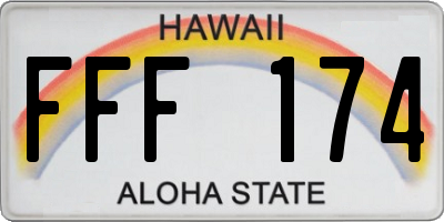 HI license plate FFF174