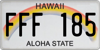 HI license plate FFF185