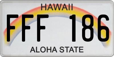 HI license plate FFF186