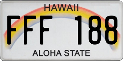 HI license plate FFF188