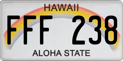 HI license plate FFF238