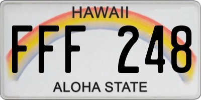 HI license plate FFF248