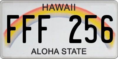 HI license plate FFF256