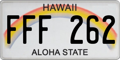 HI license plate FFF262