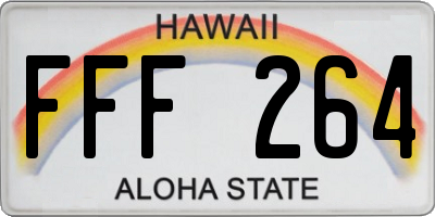 HI license plate FFF264