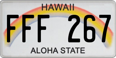 HI license plate FFF267
