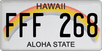 HI license plate FFF268