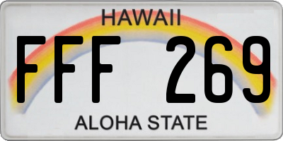 HI license plate FFF269