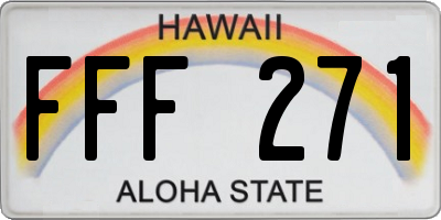 HI license plate FFF271