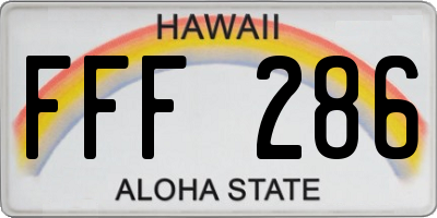 HI license plate FFF286