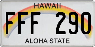 HI license plate FFF290