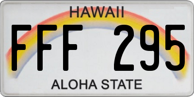 HI license plate FFF295