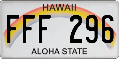 HI license plate FFF296