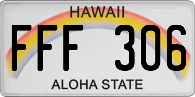 HI license plate FFF306