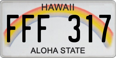 HI license plate FFF317