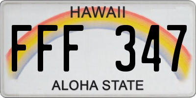 HI license plate FFF347