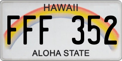HI license plate FFF352