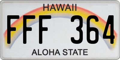 HI license plate FFF364