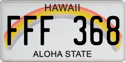 HI license plate FFF368