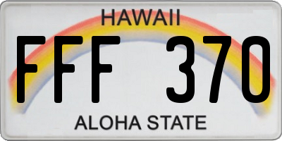 HI license plate FFF370