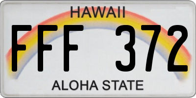 HI license plate FFF372