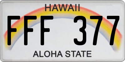 HI license plate FFF377
